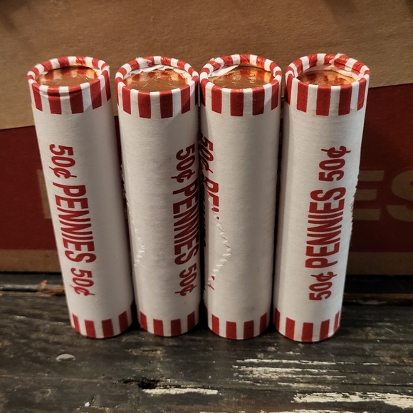 4 Uncirculated 2023-D Penny Rolls - Picture 2 of 2